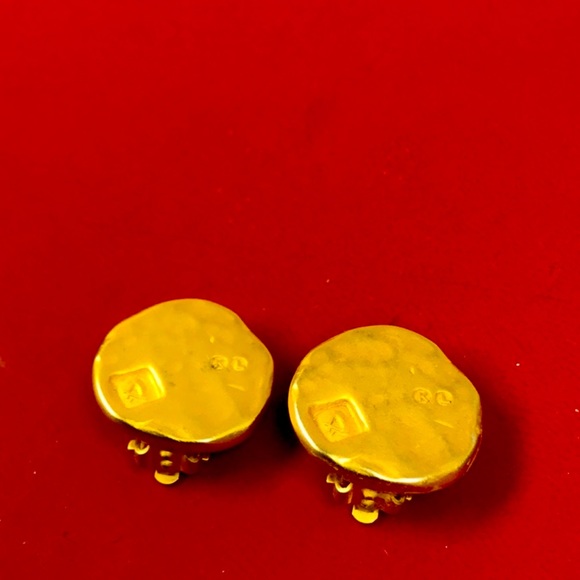 Karl Lagerfeld Vintage Clip on Earrings Rare Find